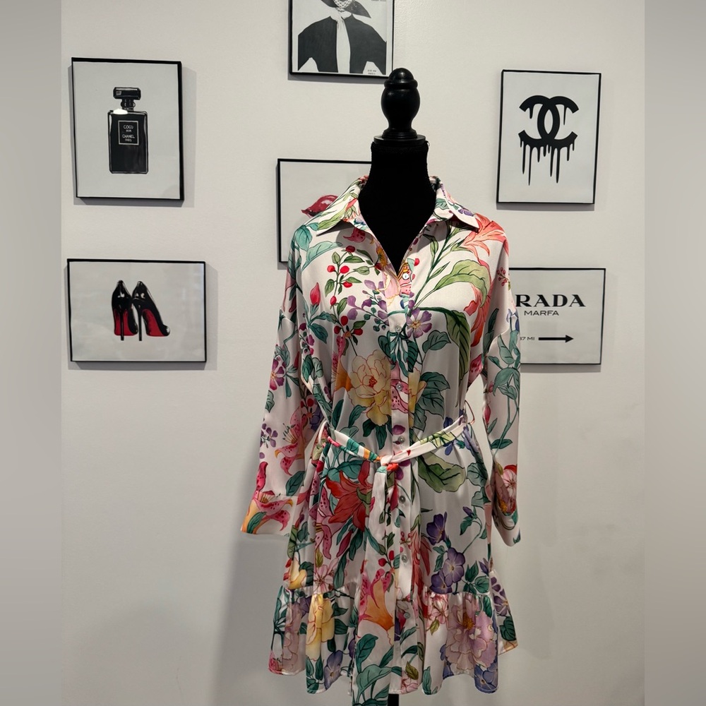 Zara Floral Mini Dress - Multicolor